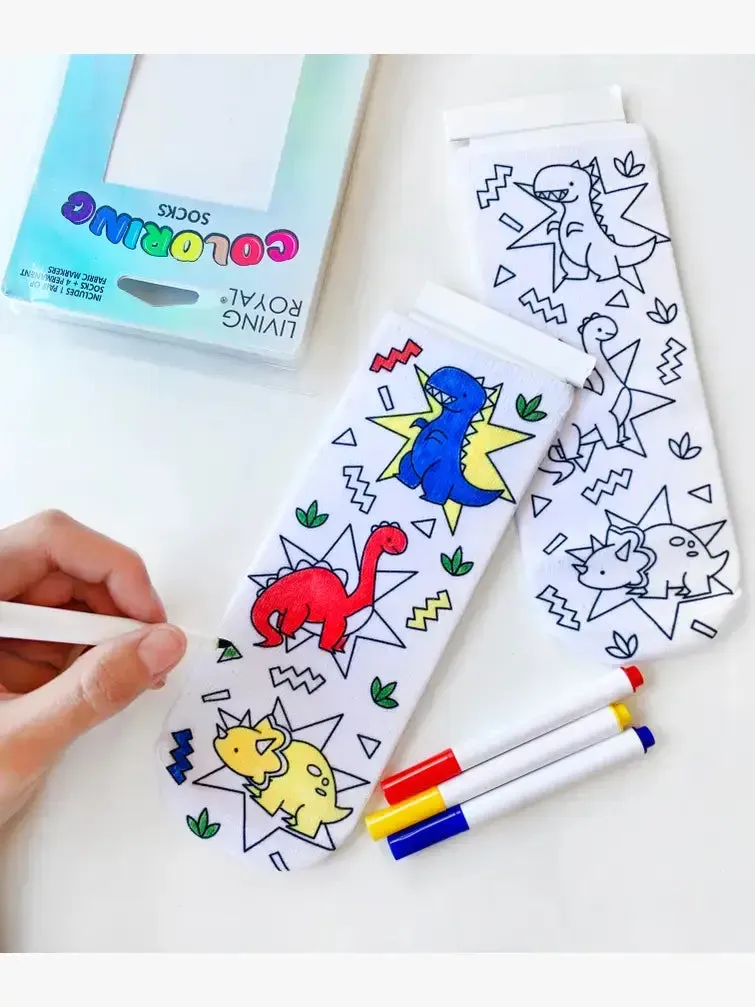 Favorite foods  DIY coloring kit ankle socks