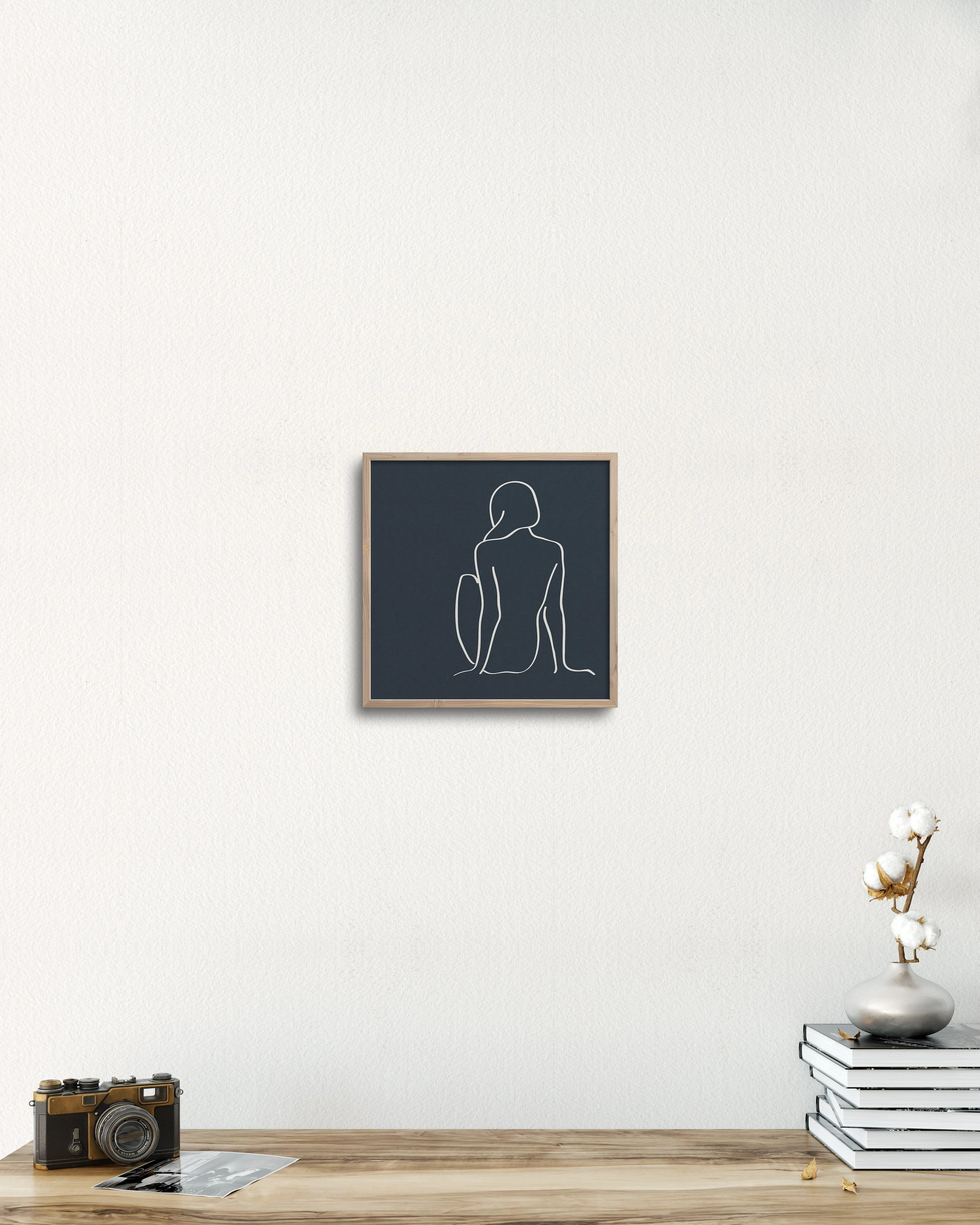 figure 1 art print in charcoal