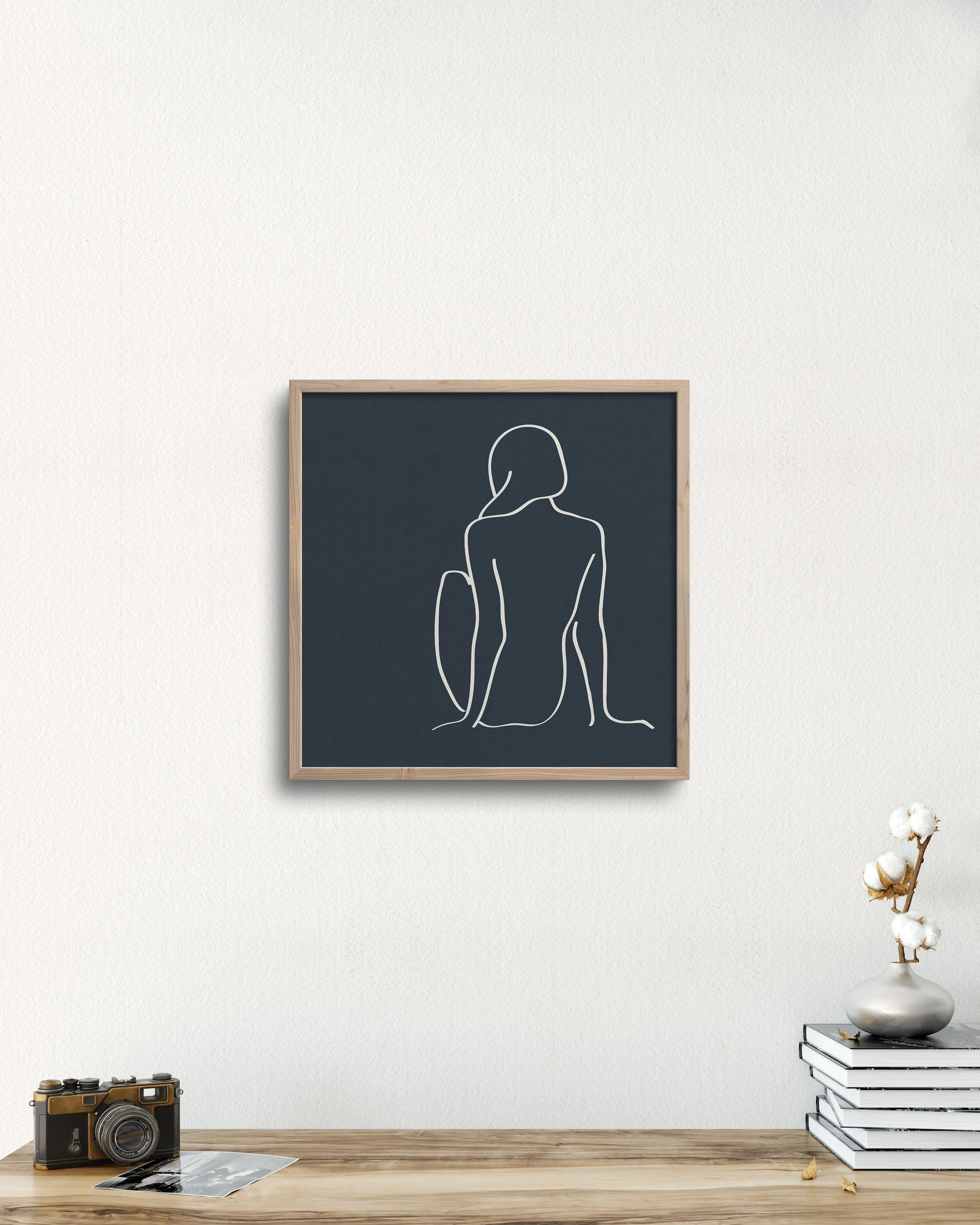 figure 1 art print in charcoal