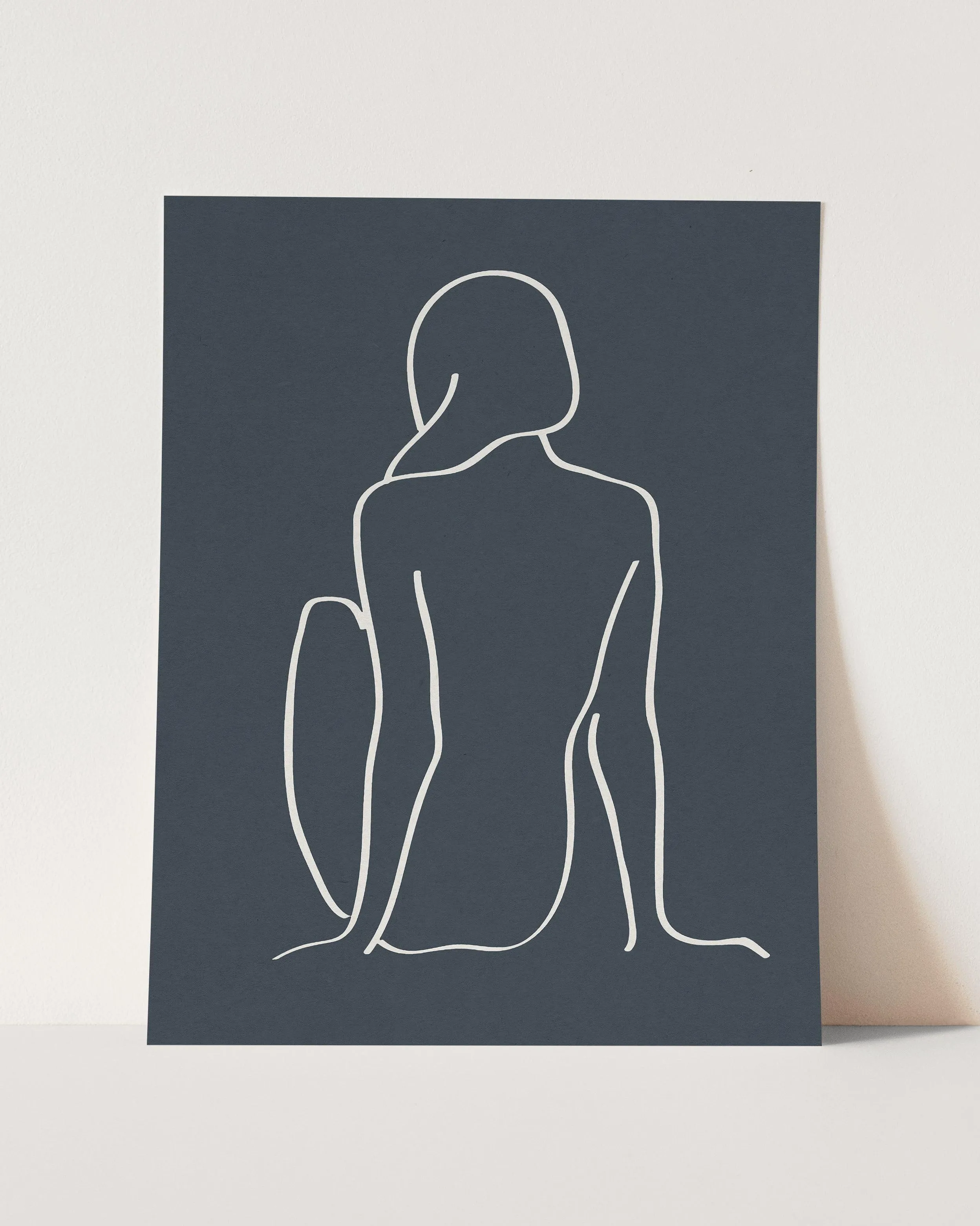 figure 1 art print in charcoal