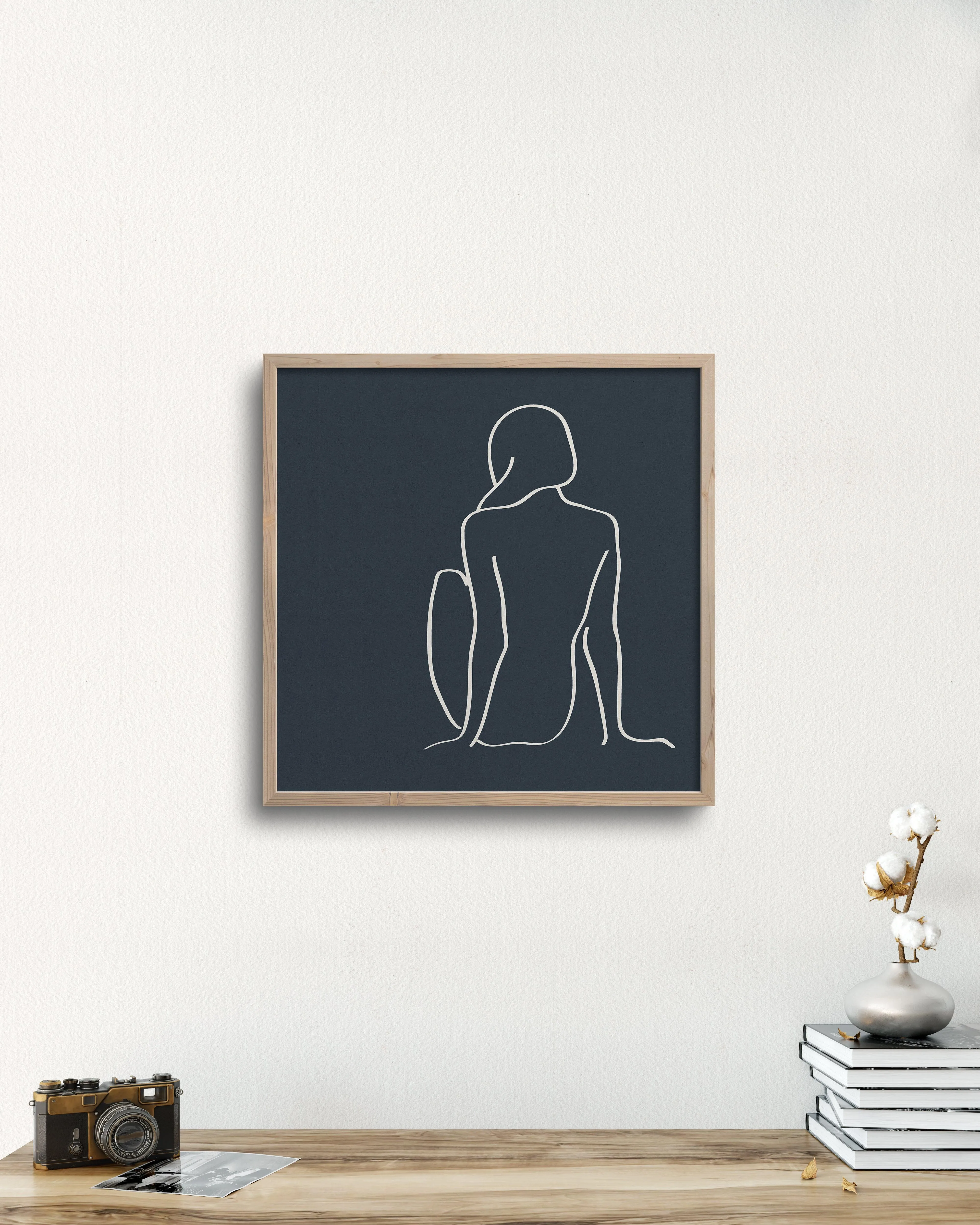figure 1 art print in charcoal