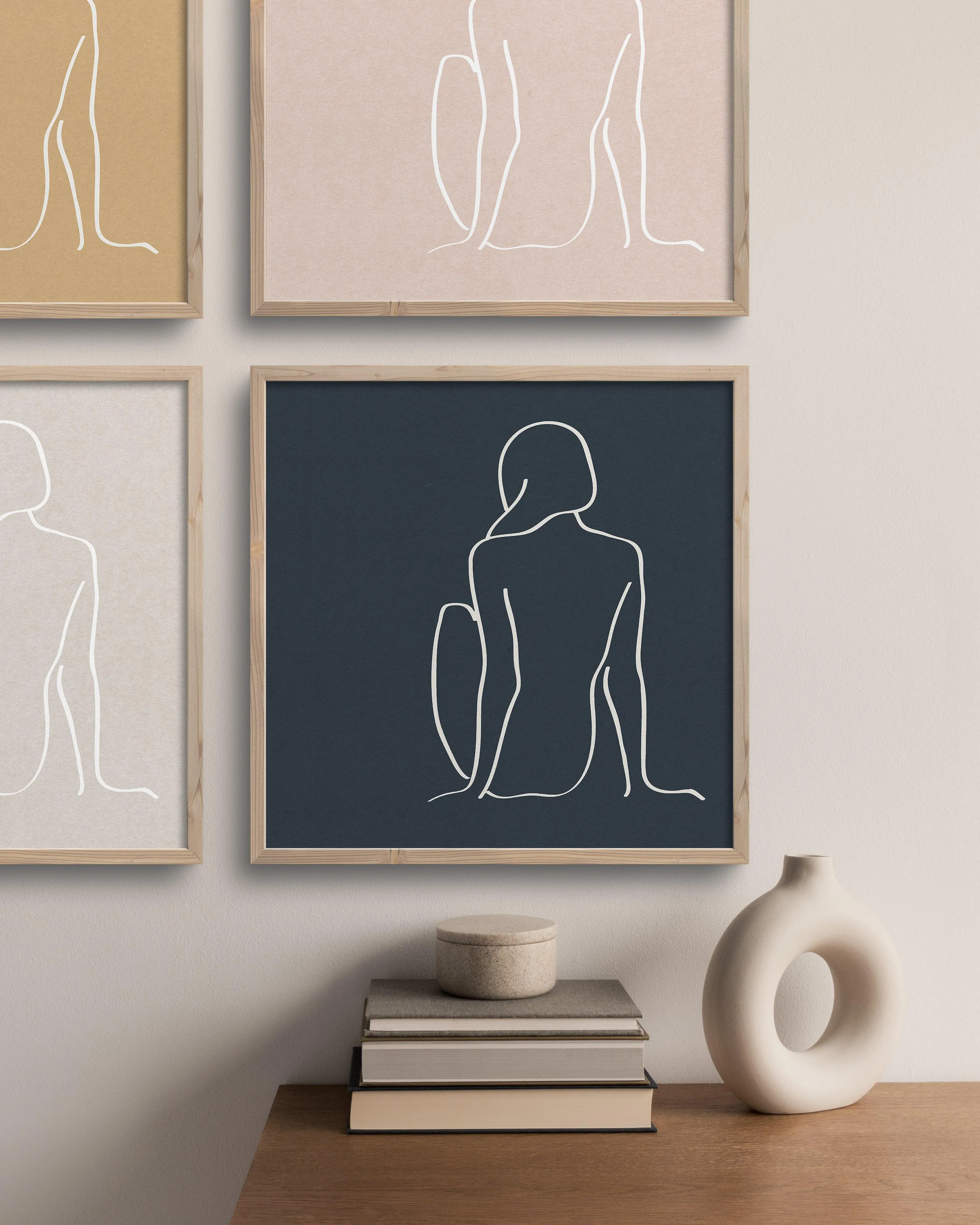 figure 1 art print in charcoal