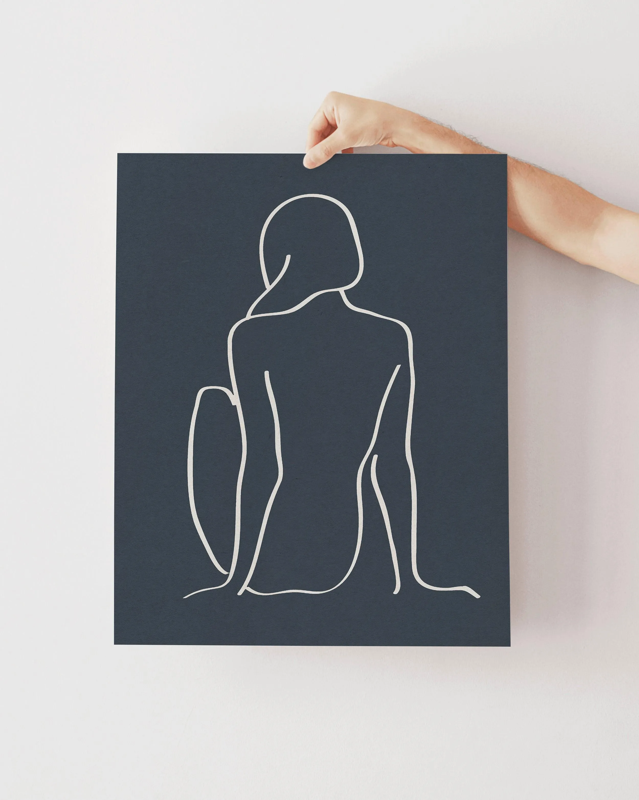 figure 1 art print in charcoal