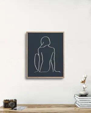 figure 1 art print in charcoal