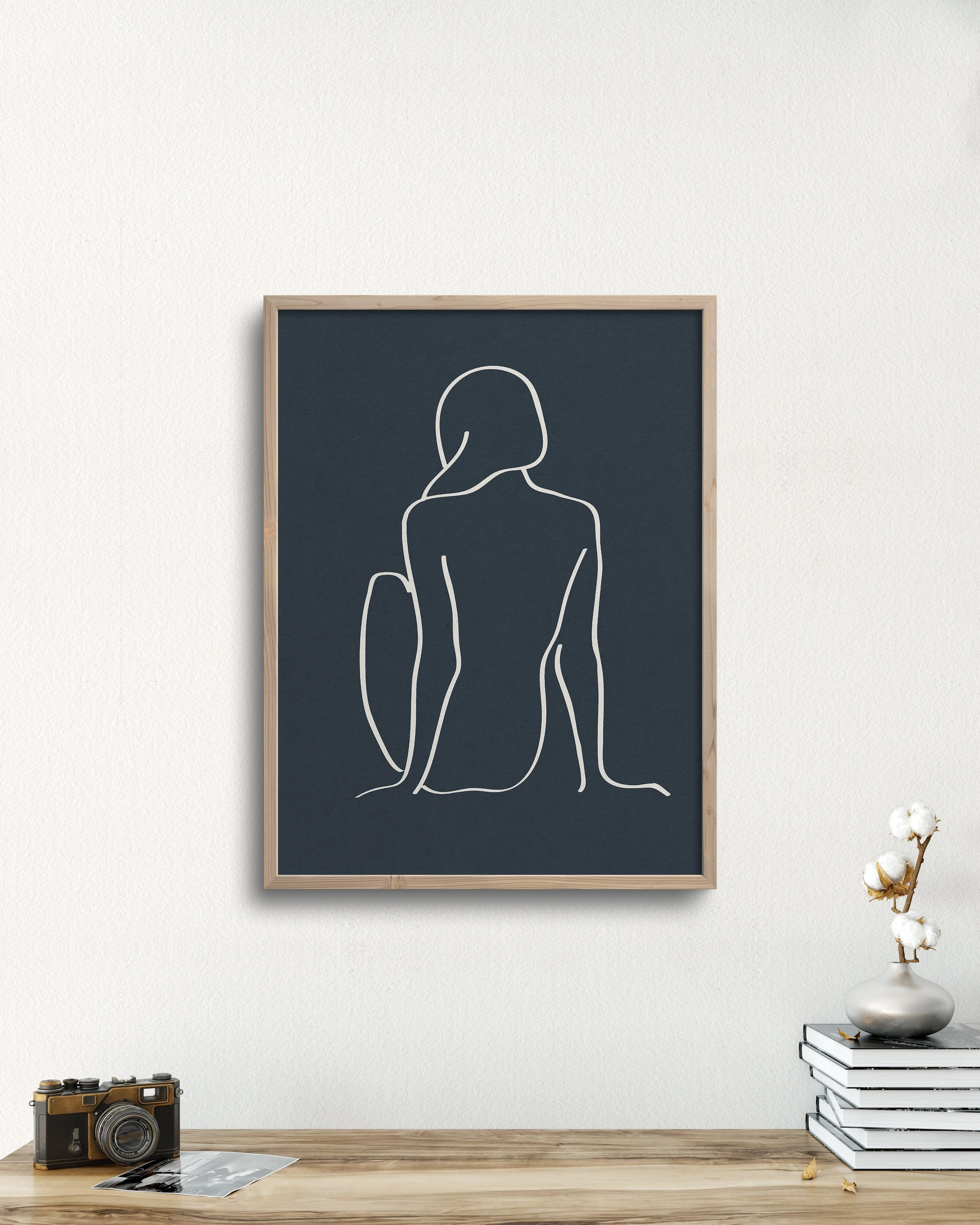 figure 1 art print in charcoal
