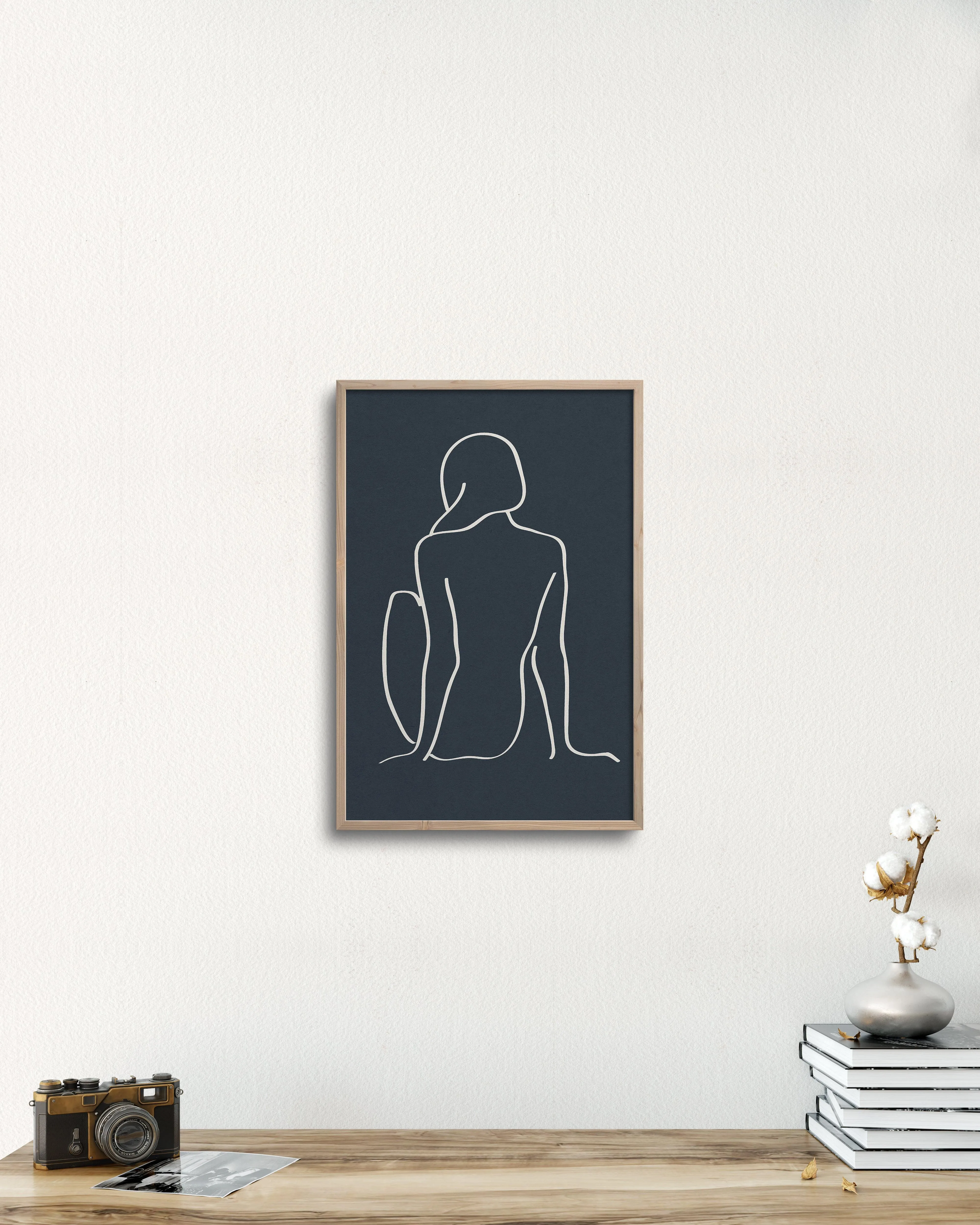 figure 1 art print in charcoal