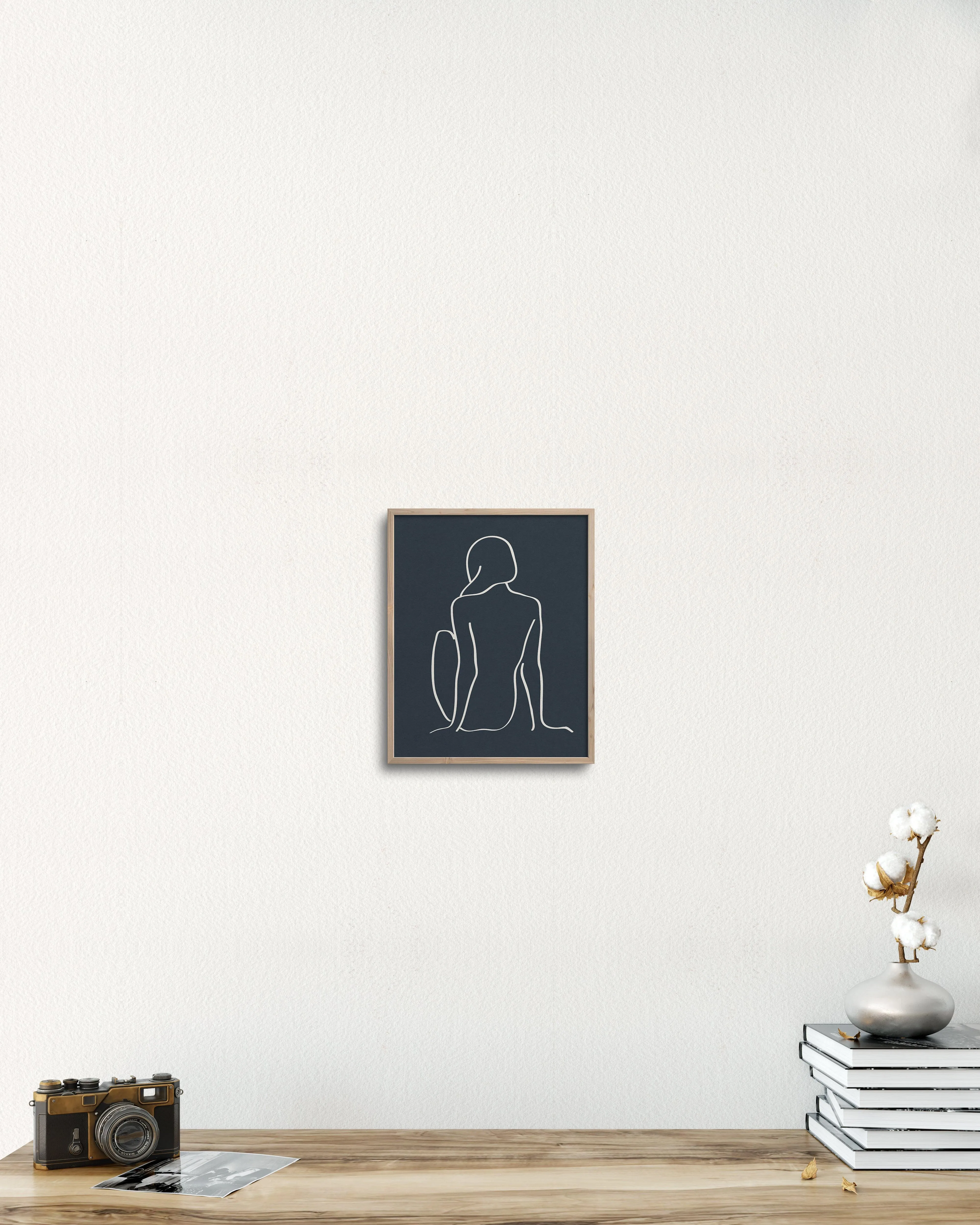 figure 1 art print in charcoal