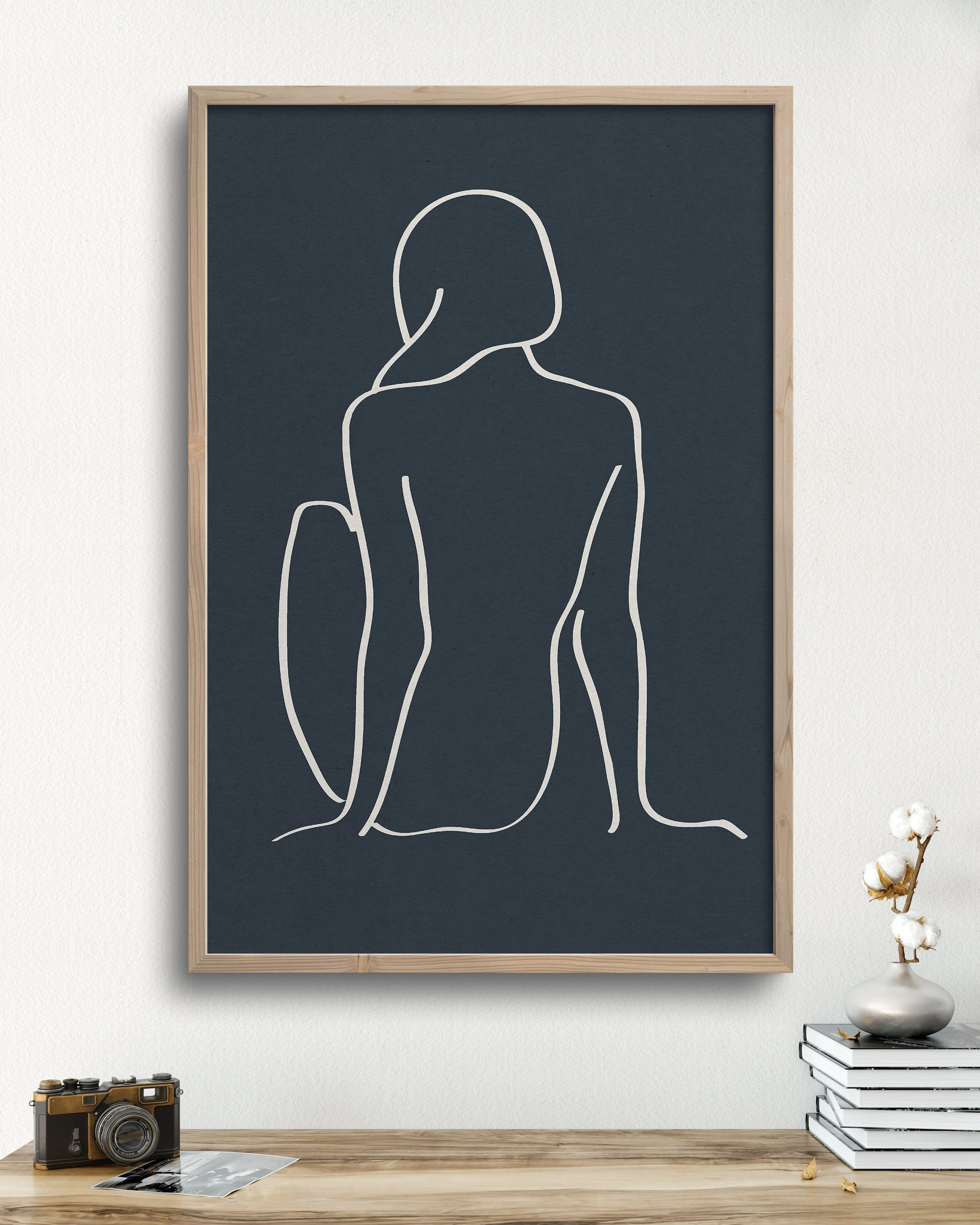 figure 1 art print in charcoal
