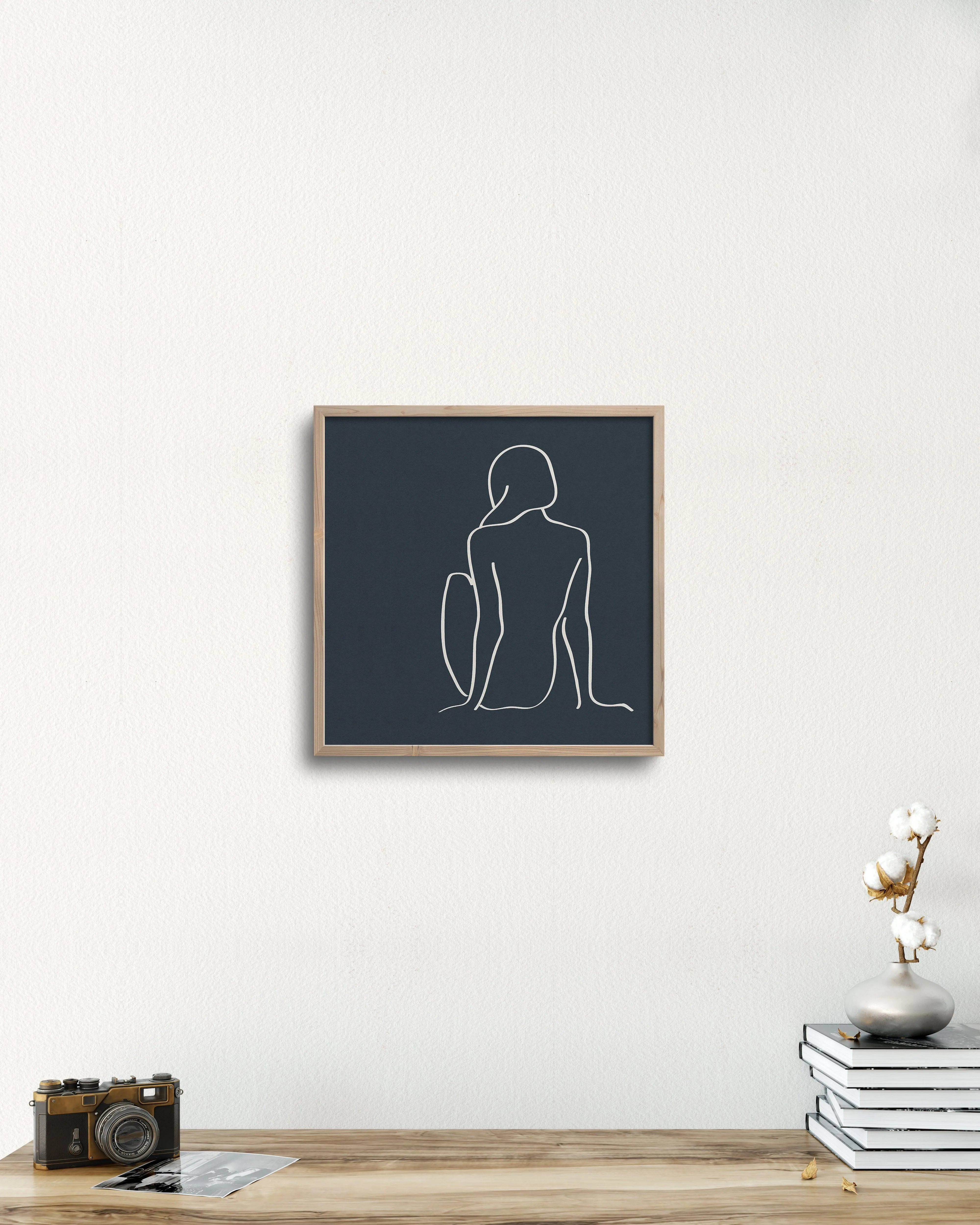 figure 1 art print in charcoal