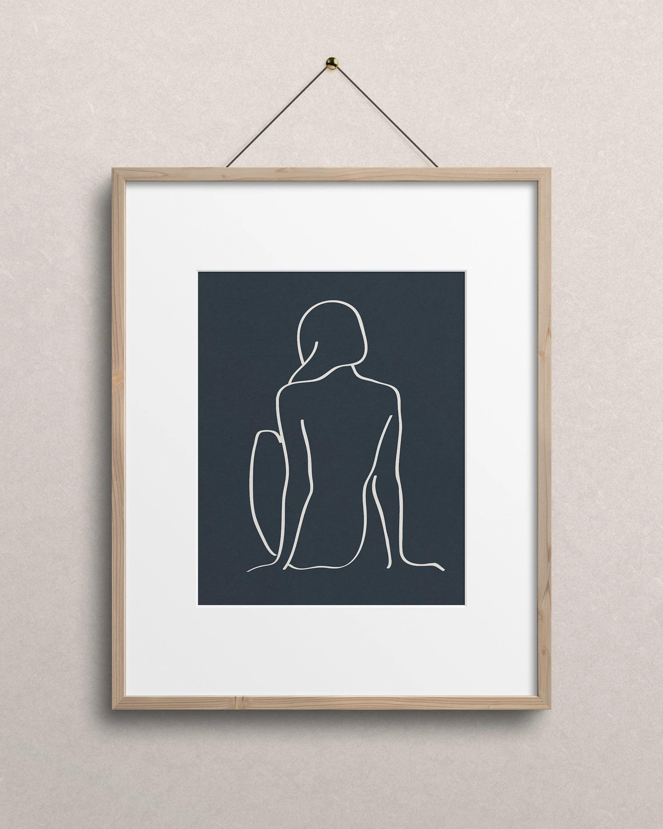 figure 1 art print in charcoal