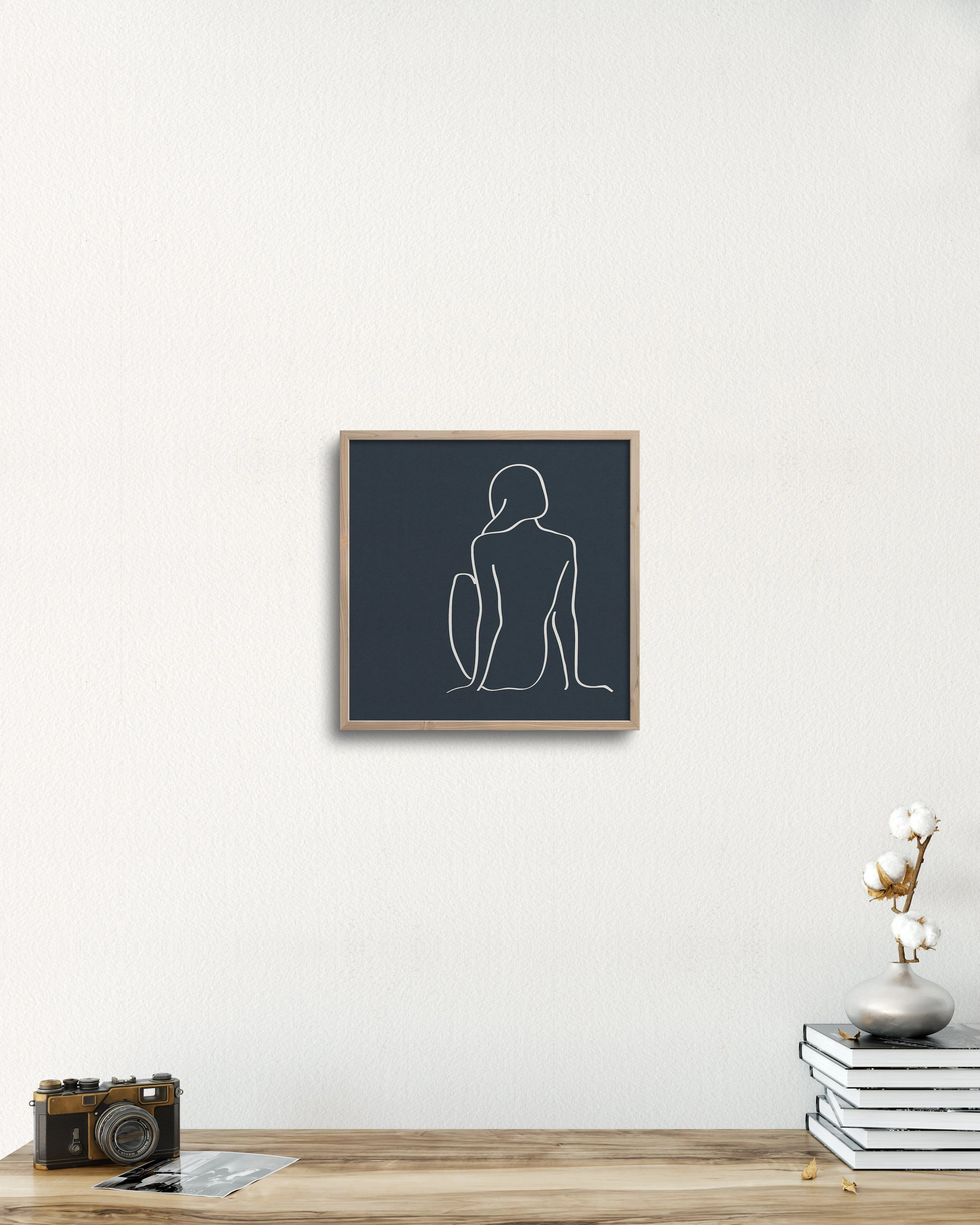 figure 1 art print in charcoal