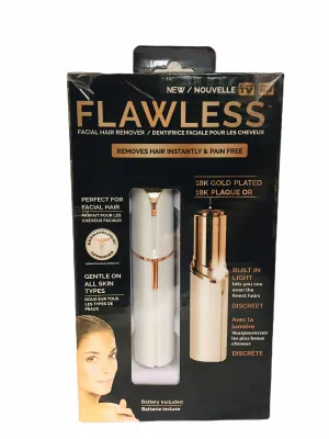 Flawless Women's Painless Hair Remover, White/Rose Gold! Great for all skin types! slight damage to package!