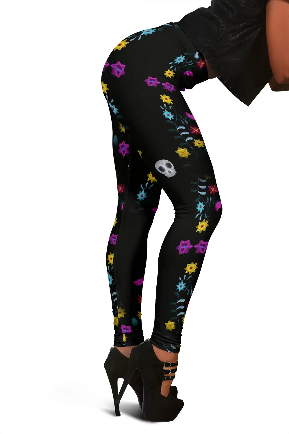 Flowers and Sugar Skull Women's Leggings