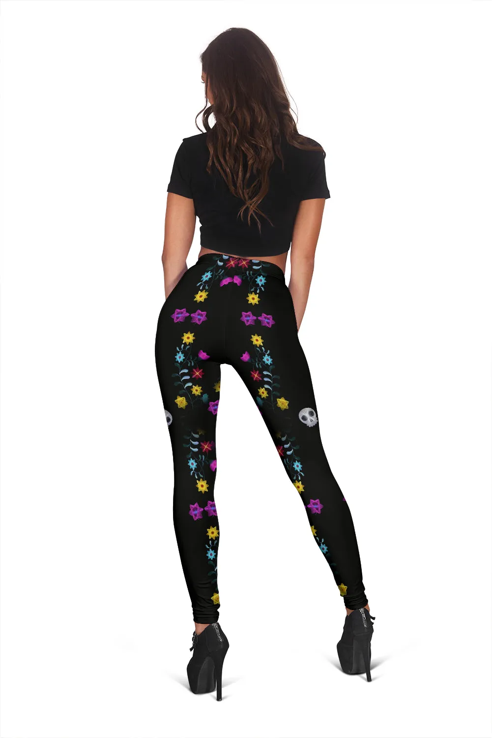 Flowers and Sugar Skull Women's Leggings