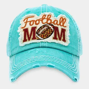 Football MOM Blue Vintage Baseball Cap