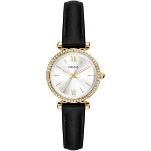 Fossil Women's Carlie Mini Quartz Stainless Steel and Leather Watch | Multiple Colors
