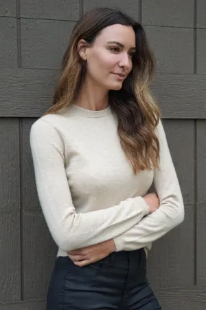 Foster Crewneck Cashmere Sweater - Organic Tan