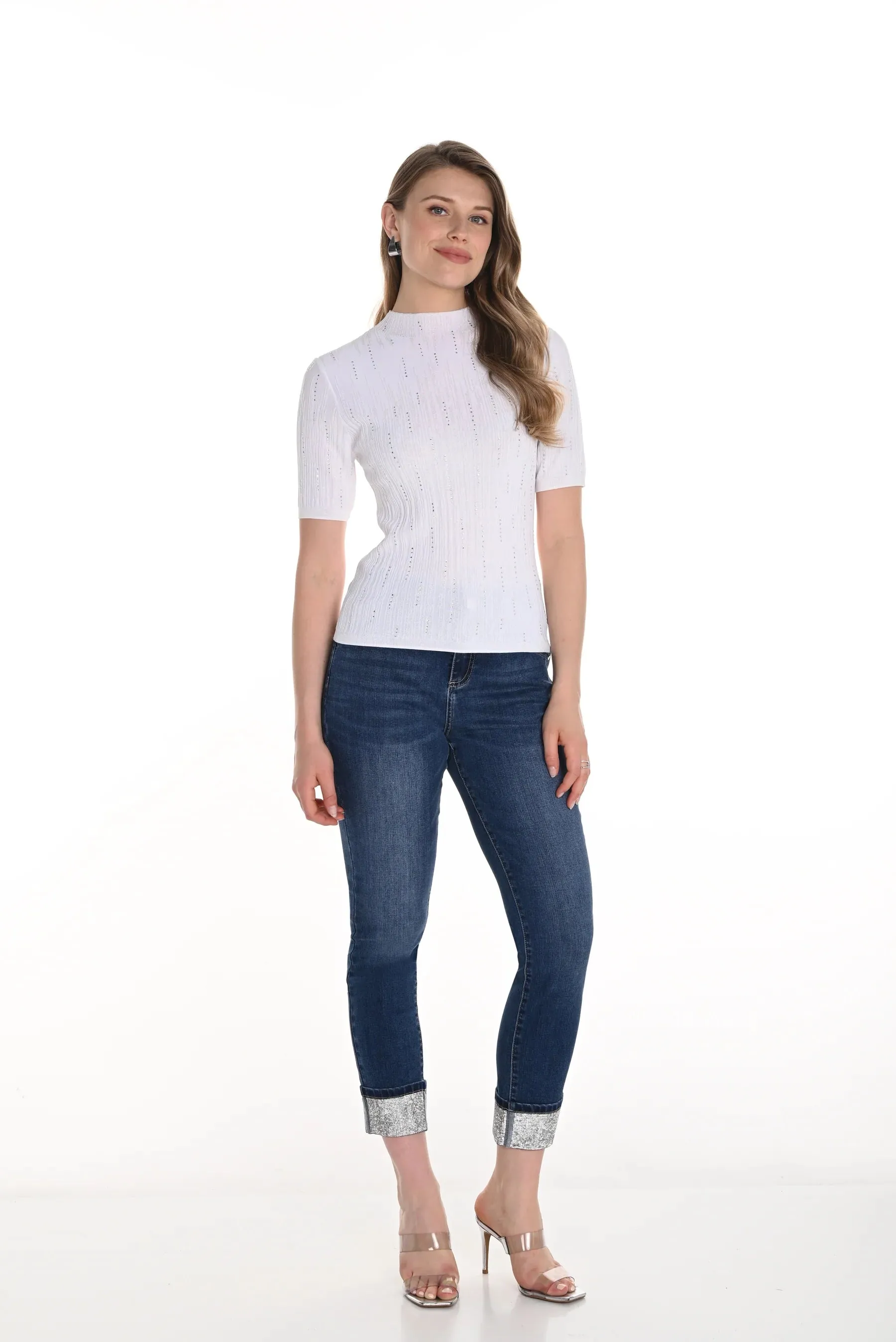 FRANK LYMAN- WOMEN'S WOVEN DENIM JEANS 256761U