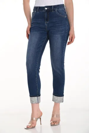 FRANK LYMAN- WOMEN'S WOVEN DENIM JEANS 256761U