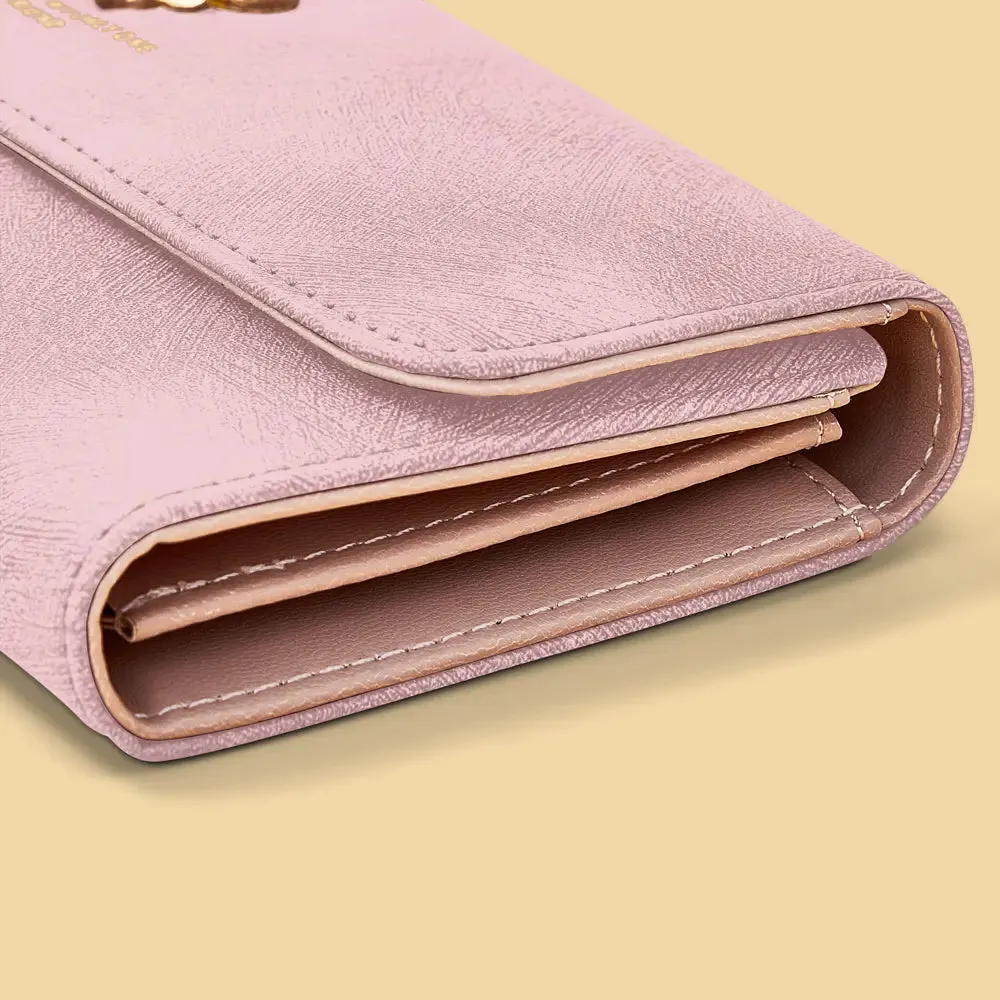 Girly Luxury Trifold Leather Wallet