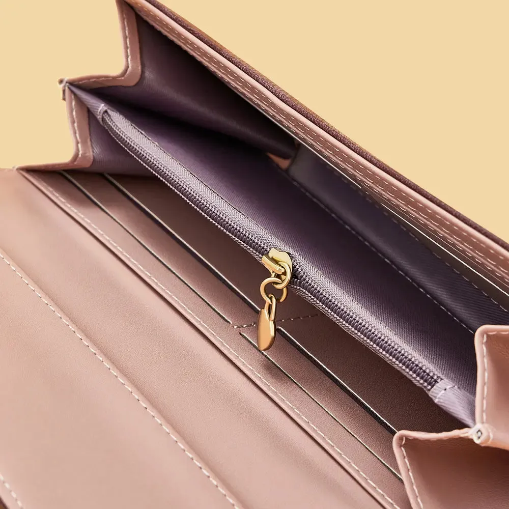 Girly Luxury Trifold Leather Wallet