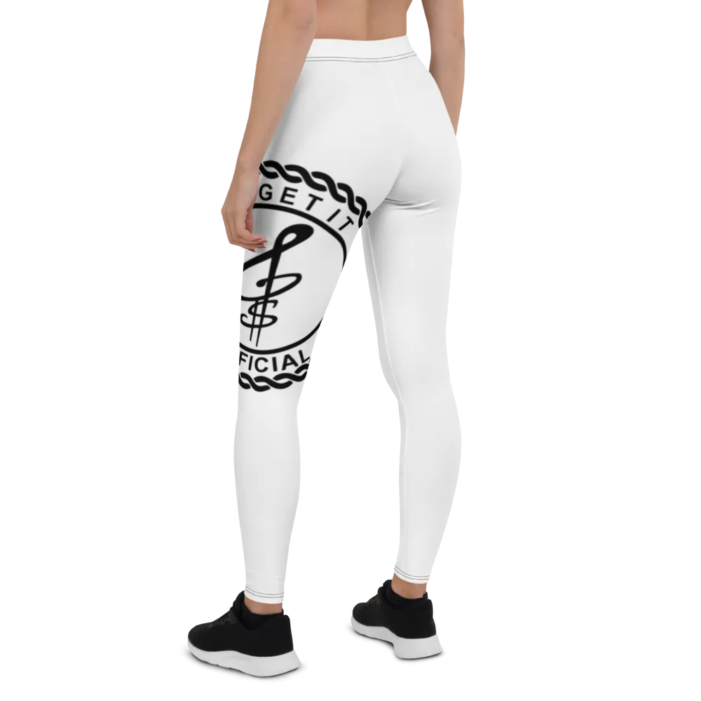 Go Get It Official Leggings (White/Black)