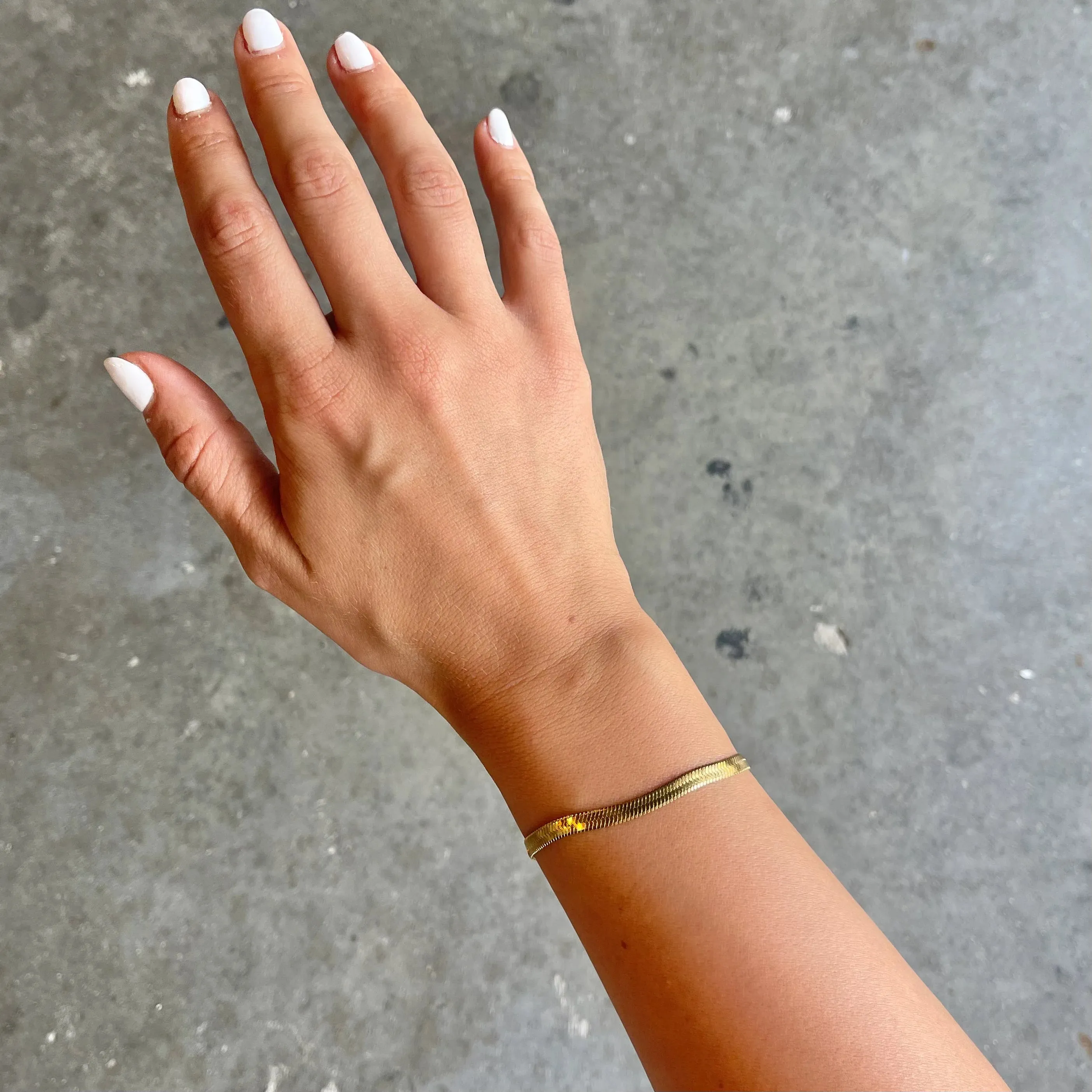 Gold Herringbone Bracelet