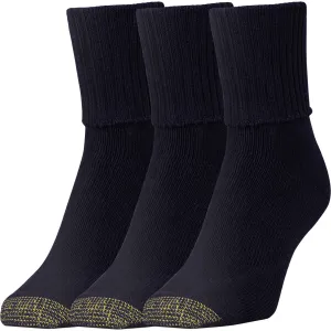 Gold Toe Womens Bermuda Turn Cuff 3-Pack Socks