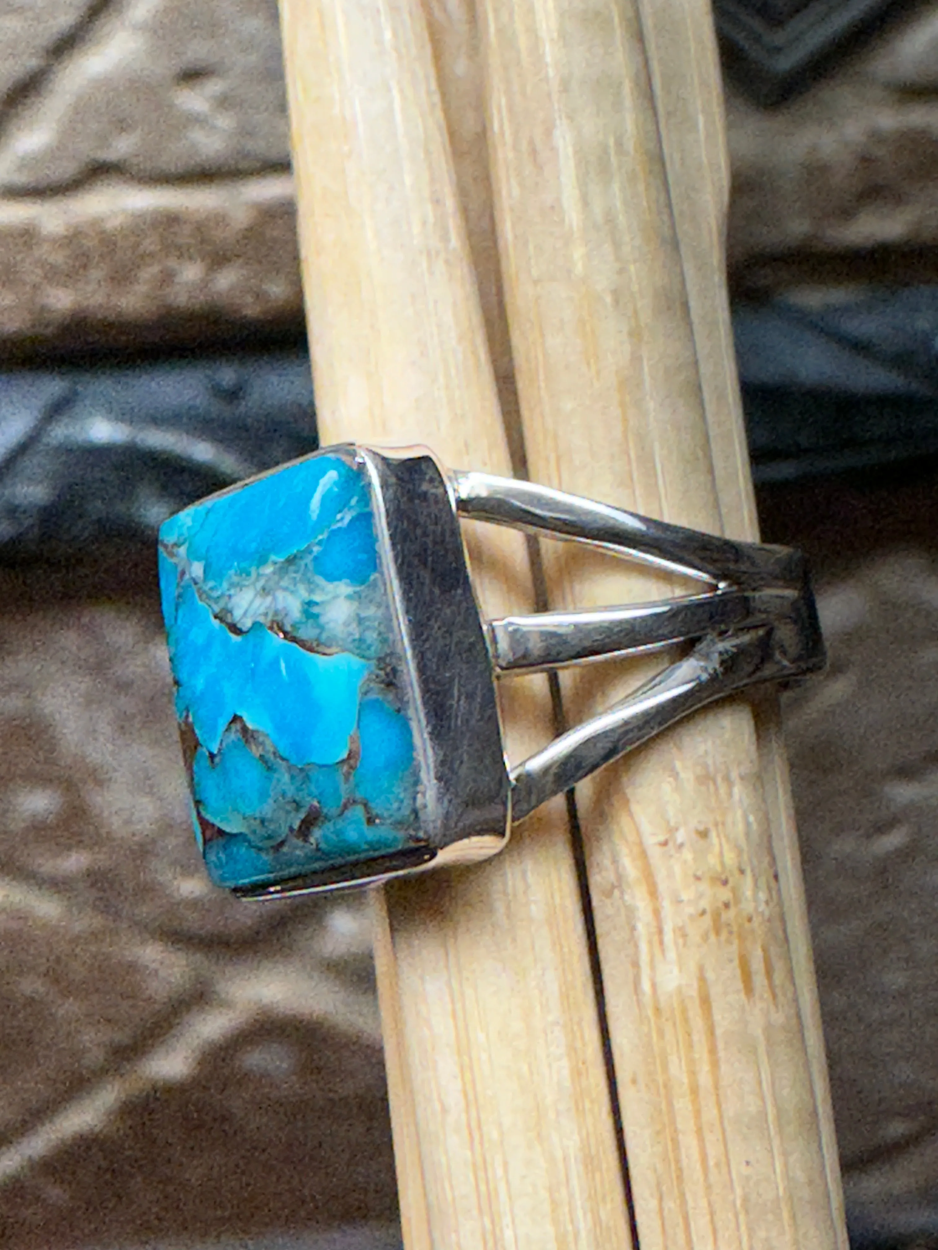Gorgeous Spiny Oyster Arizona Turquoise 925 Solid Sterling Silver Ring Size 6.5