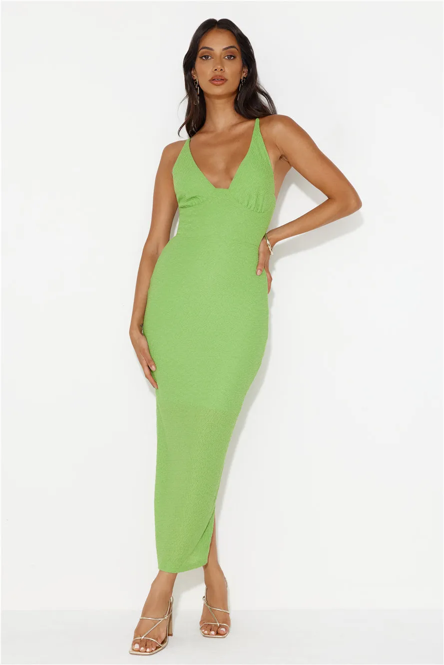 Gorgeous Touch Midi Dress Green
