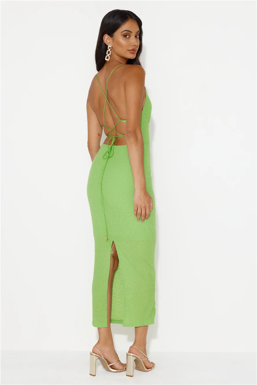 Gorgeous Touch Midi Dress Green
