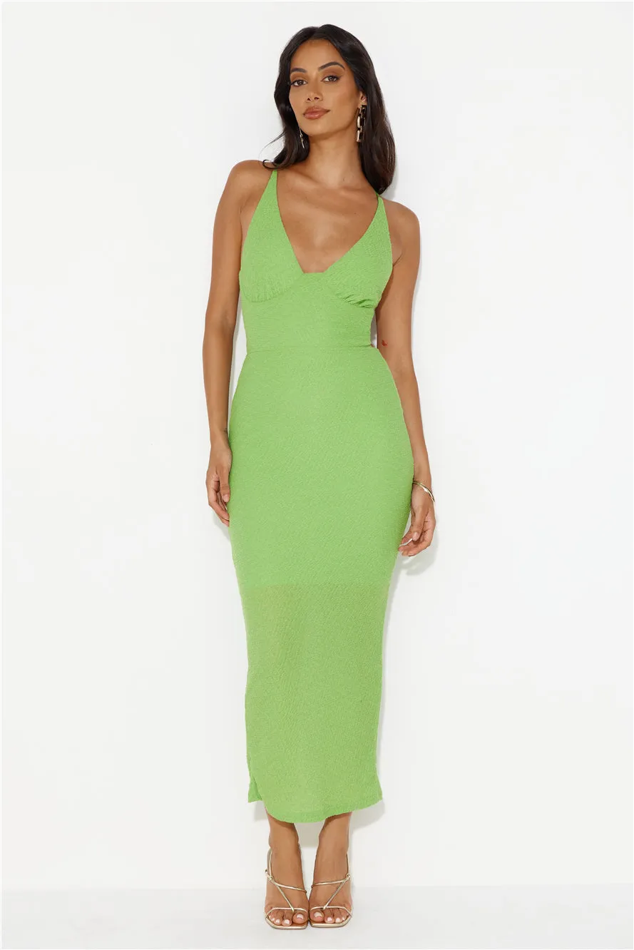 Gorgeous Touch Midi Dress Green