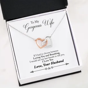 Gorgeous Wife Interlocking Heart Necklace