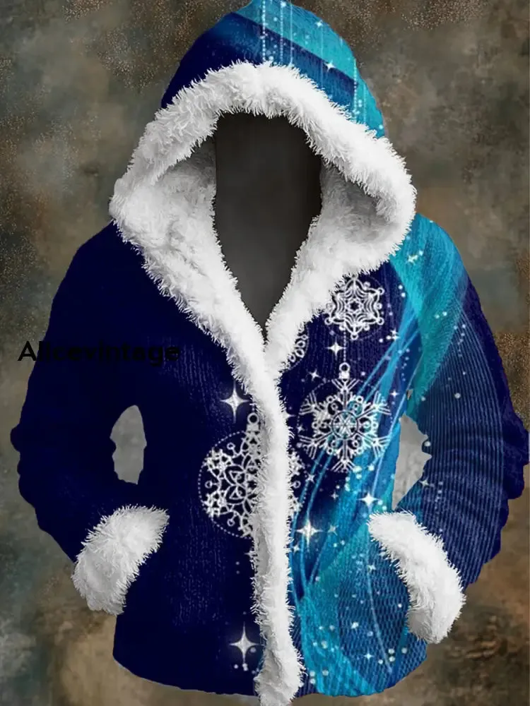 Gradient Art Print Vintage Long Sleeve Hoodie