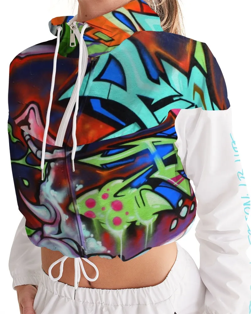 GRAFFITI Women's Cropped Windbreaker