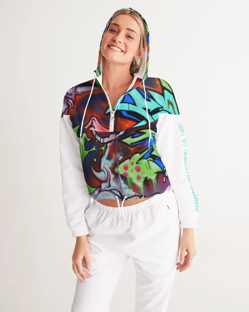 GRAFFITI Women's Cropped Windbreaker