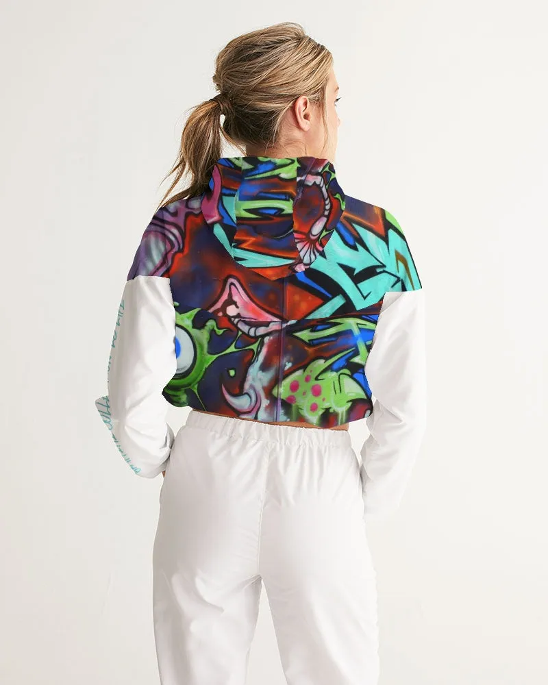 GRAFFITI Women's Cropped Windbreaker