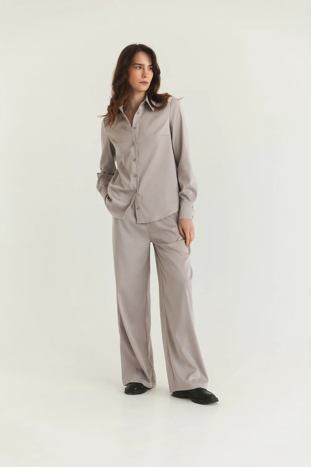 Gray stylish loose fit suit