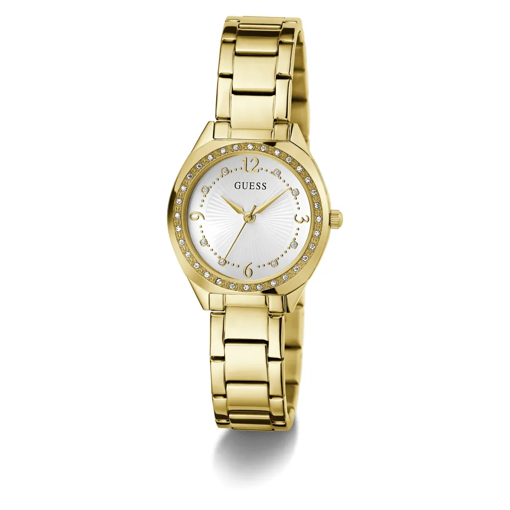 Guess Dress Charlotte Dress Gold-Tone Crystal Bezel Women's Watch GW0767L2