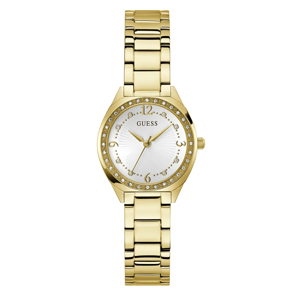 Guess Dress Charlotte Dress Gold-Tone Crystal Bezel Women's Watch GW0767L2