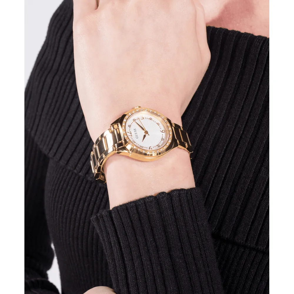 Guess Dress Charlotte Dress Gold-Tone Crystal Bezel Women's Watch GW0767L2