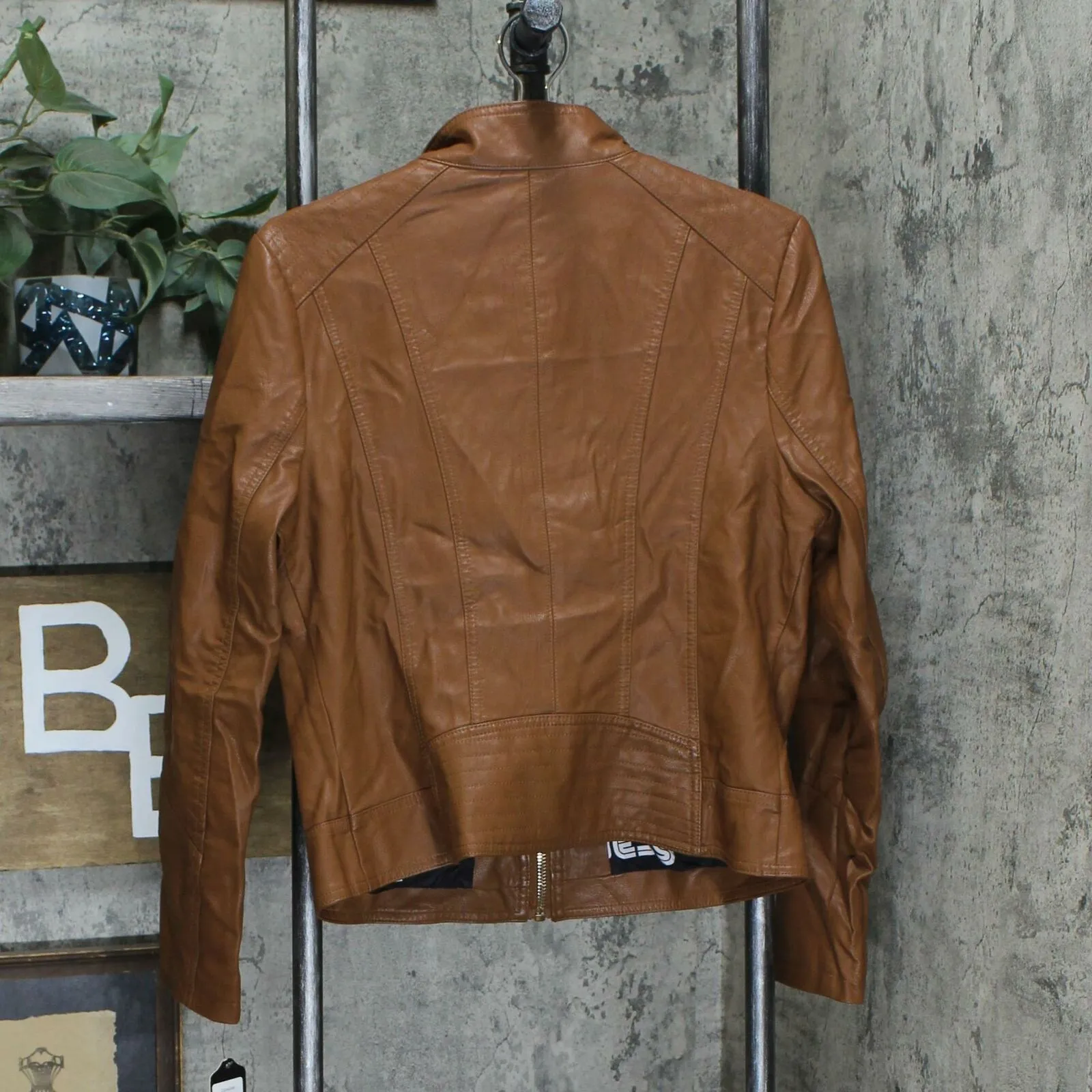 GUESS Women's Faux Leather Moto Jacket
