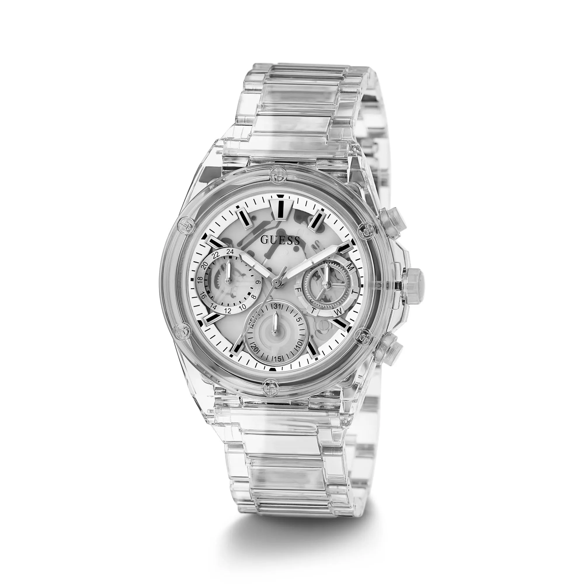 Guess Women's Watch Clear Tone Case Quartz