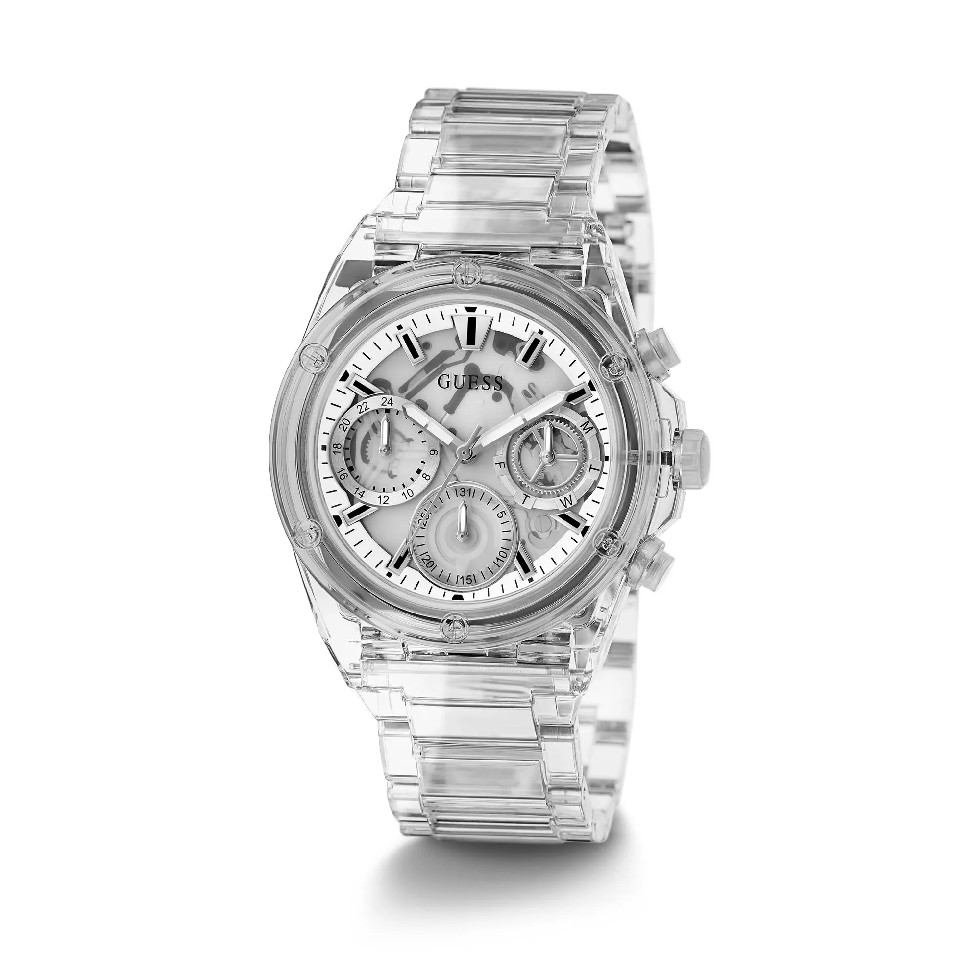 Guess Women's Watch Clear Tone Case Quartz
