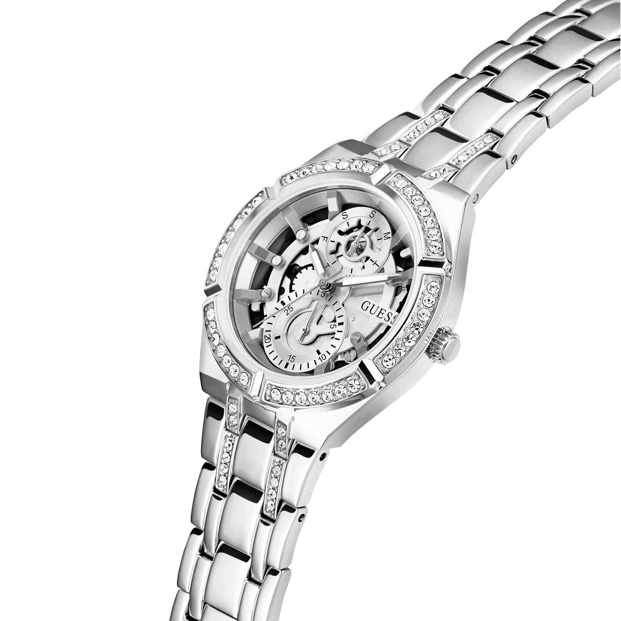 Guess Women's Watch Silver Tone Case Quartz