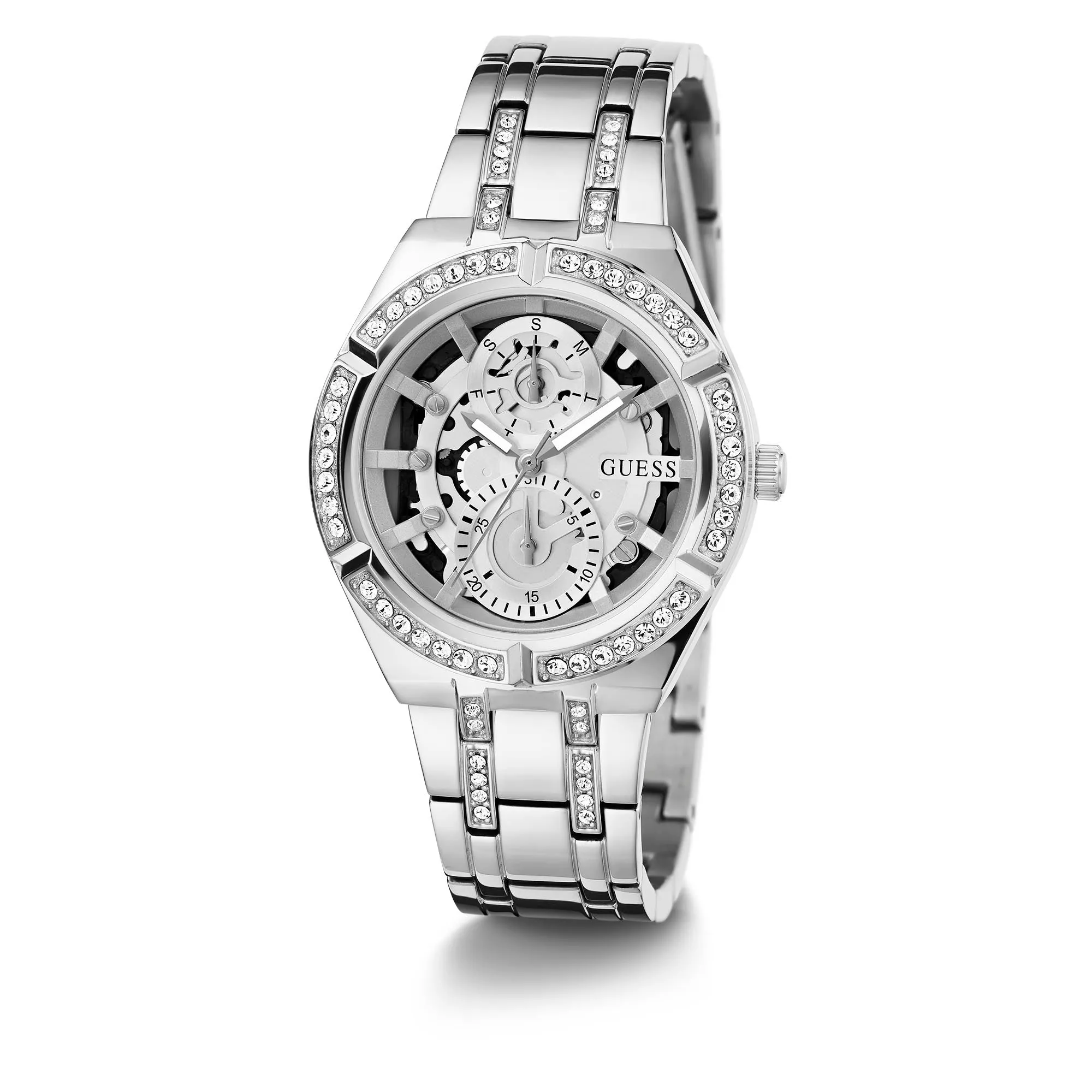 Guess Women's Watch Silver Tone Case Quartz