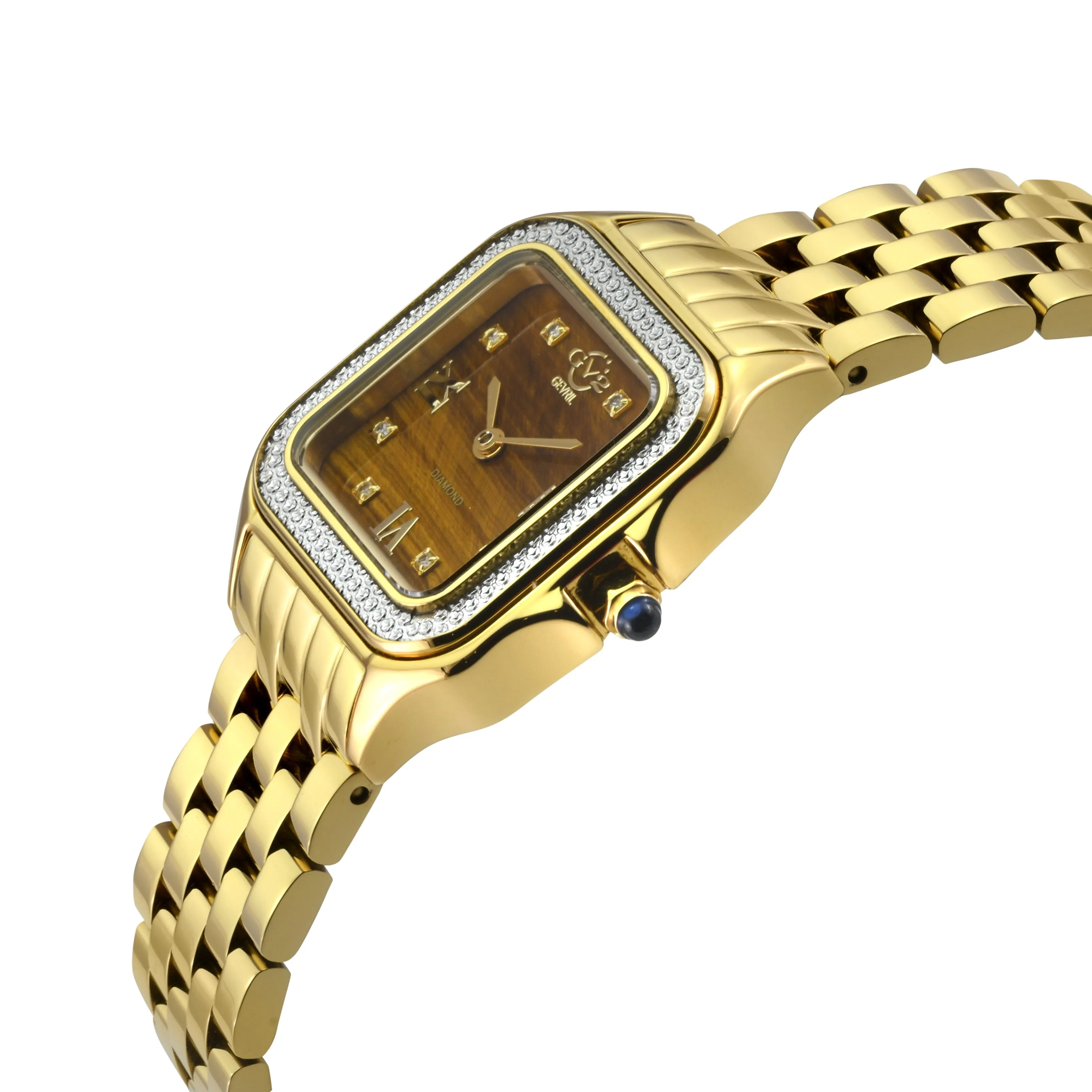 GV2 Milan Diamond Swiss Quartz - Tiger Eye