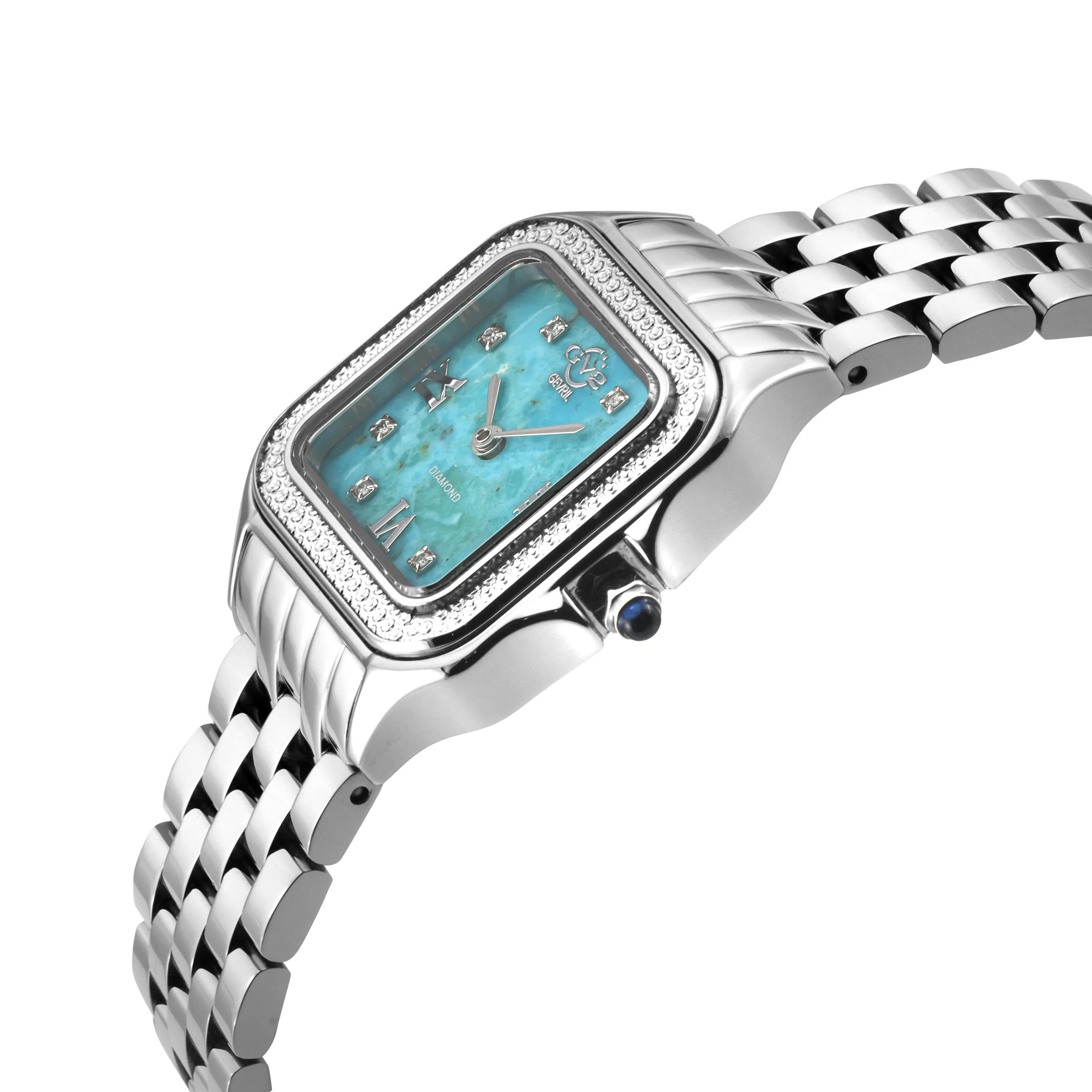 GV2 Milan Diamond Swiss Quartz - Turquoise