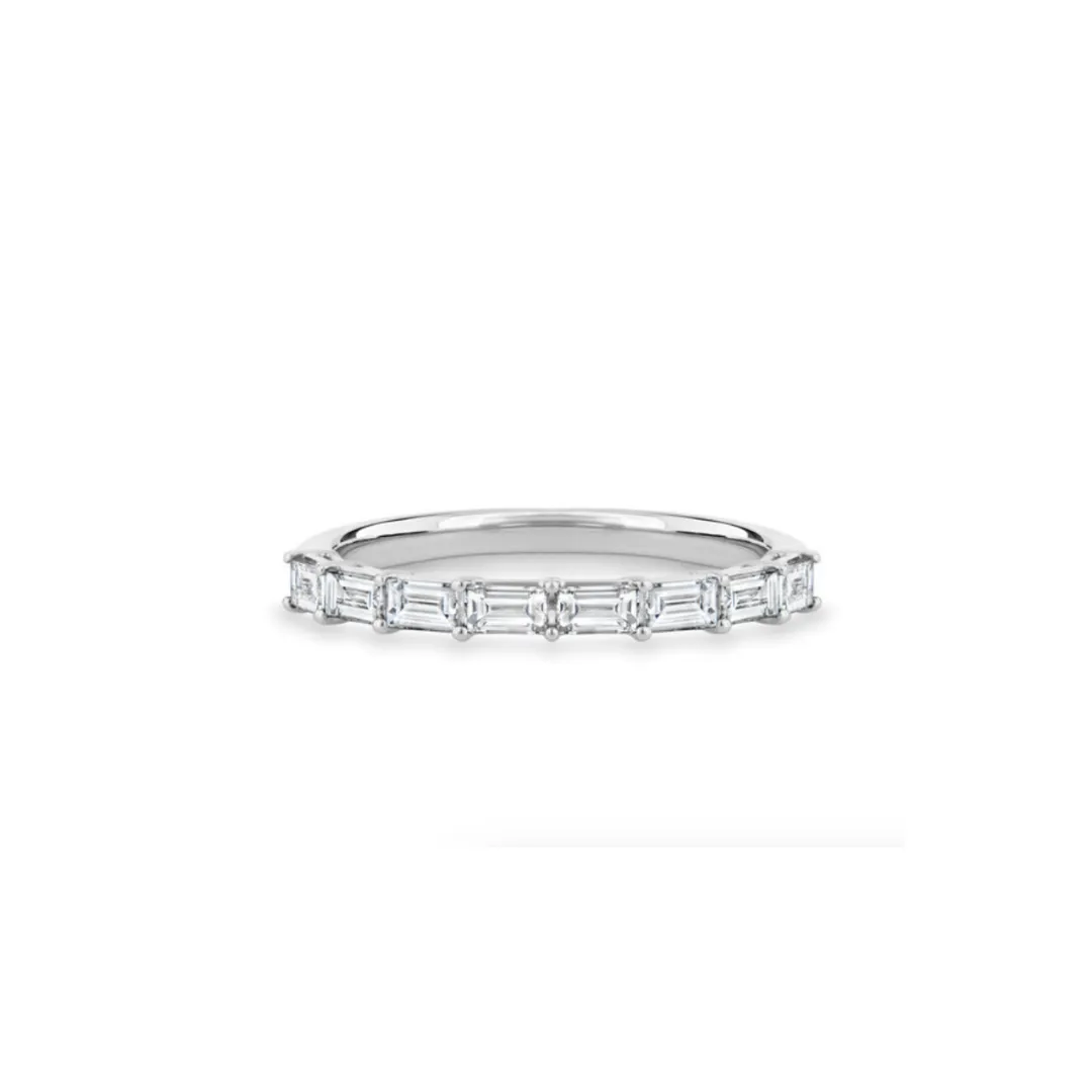 Half Diamond Baguette Band