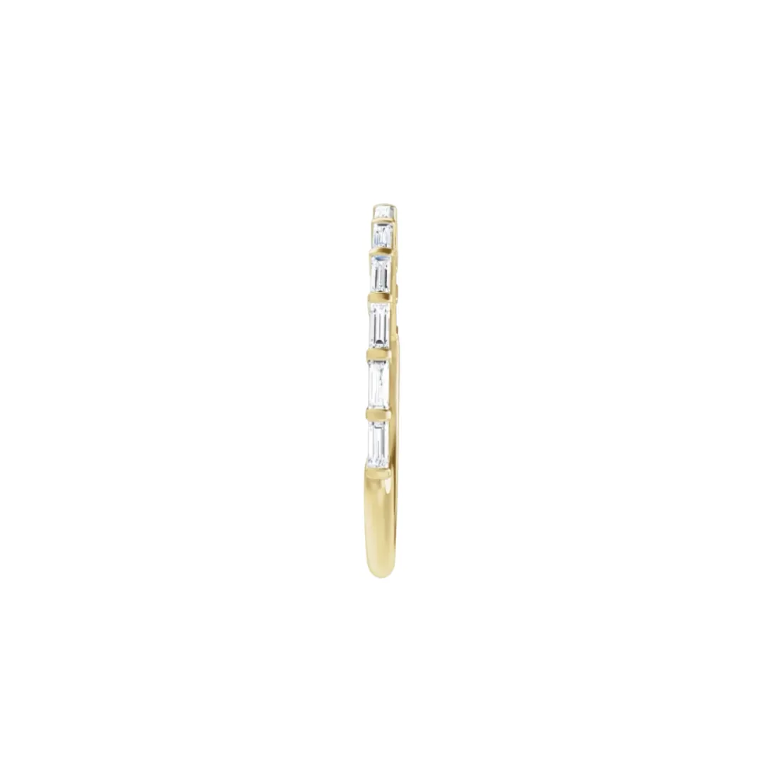 Half Diamond Baguette Band